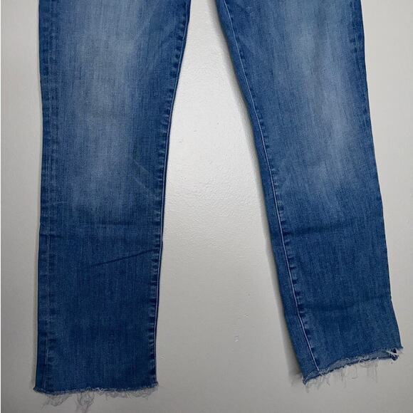 Mother Rascal Ankle Snippet Straight Leg Jeans Light Blue Wash Size 29 - Picture 6 of 7